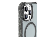 Apple iPhone 16 Pro Max Uyumlu Kılıf Magsafe Şarj Özellikli Taşlı ve Simli Tasarım Mutural Blink Kapak - 5