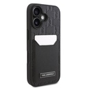 Apple iPhone 16 Uyumlu Kılıf Karl Lagerfeld Orjinal Lisanslı Kartlıklı Cardslot Monogram Kapak - 3