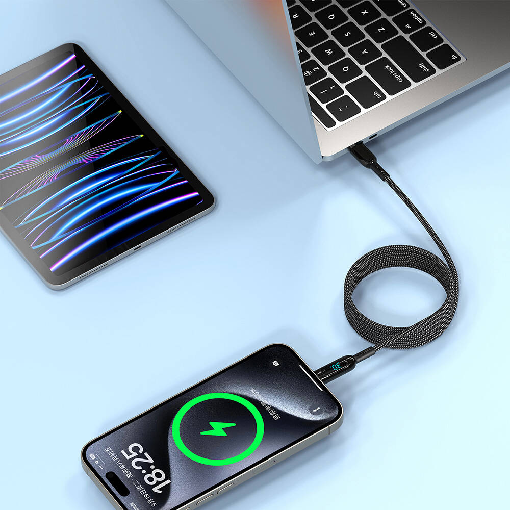 Wiwu Wi-C041 MagQ Çinko Alaşımlı Type-C to Lightning Hızlı Şarj Özellikli Data ve Şarj Kablosu 30W - 8