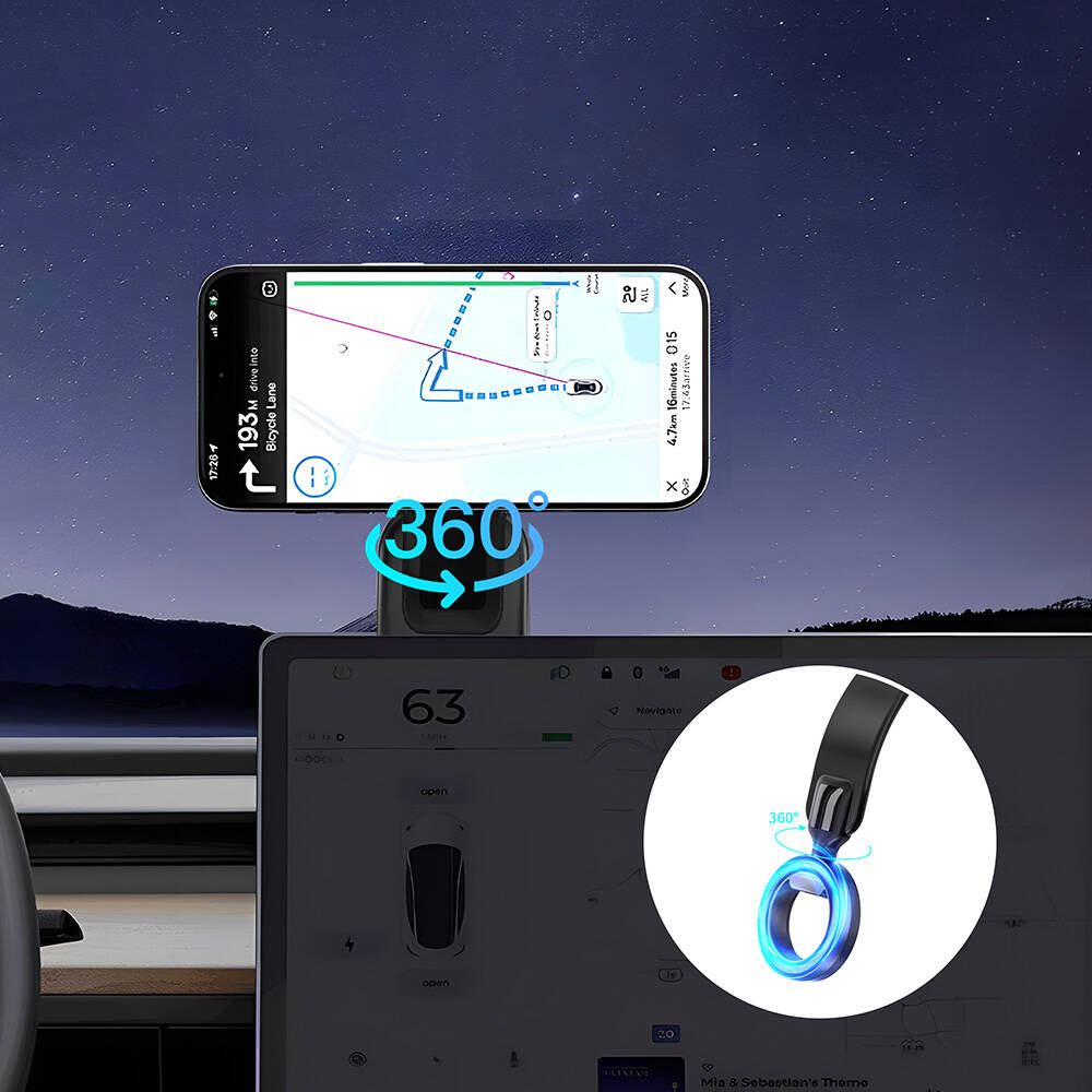 Wiwu Wi-CH053 Mago Serisi Magnetik Magsafe Uyumlu Bükülebilen Eğimi ve Düz Zemin Araç Telefon Tutacağı - 5