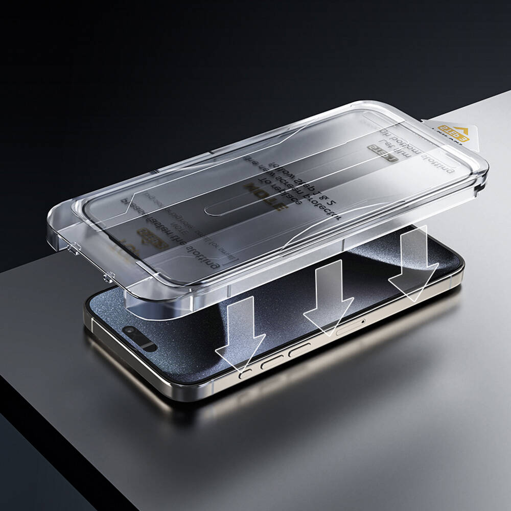 Apple iPhone 15 Pro Max Uyumlu Wiwu Wi-SQ009 Easy Install iPrivacy 360° Anti-Peep Oleofobik Temperli Cam Ekran Koruyucu + Kolay Uygulama Aparatlı - 13