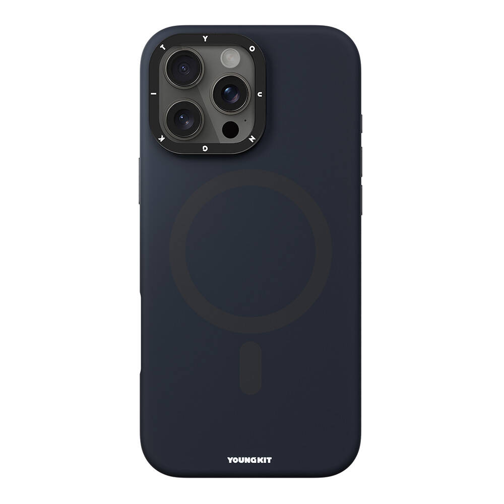 Apple iPhone 16 Pro Max Uyumlu Kılıf Magsafe Şarj Özellikli Kamera Standlı Silikon Youngkit Bitty Cream Kapak - 2