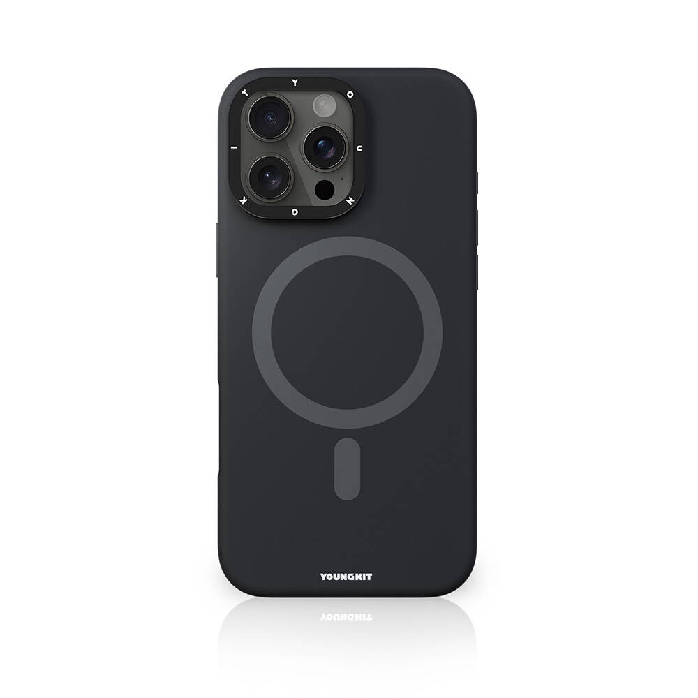 Apple iPhone 16 Pro Max Uyumlu Kılıf Magsafe Şarj Özellikli Kamera Standlı Silikon Youngkit Bitty Cream Kapak - 13