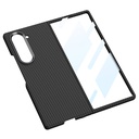 Samsung Galaxy Z Fold 6 Uyumlu Kılıf Kamera Korumalı Karbon Fiber Tasarımlı Arka Yüzey Zore Kıpta Karbon Kapak - 5
