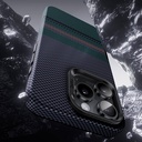 Apple iPhone 16 Pro Uyumlu Kılıf Magsafe Şarj Özellikli Karbon Fiber Tasarımlı Benks Aurora ArmorPro Kevlar Kapak - 9