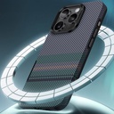 Apple iPhone 16 Pro Uyumlu Kılıf Magsafe Şarj Özellikli Karbon Fiber Tasarımlı Benks Aurora ArmorPro Kevlar Kapak - 11