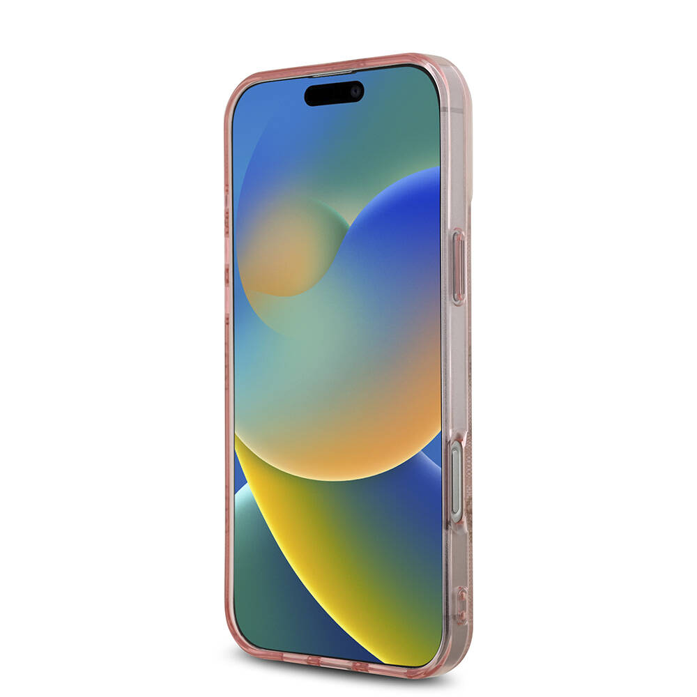 Apple iPhone 16 Pro Max Uyumlu Kılıf Guess Orjinal Lisanslı Magsafe Şarj Özellikli IML Peony ve 4G Desenli Klasik Logolu Kapak - 19