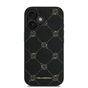Apple iPhone 16 Uyumlu Kılıf Karl Lagerfeld Orjinal Lisanslı Magsafe Şarj Özellikli PU Deri Karl Heads Desenli Klasik Logolu Kapak - 2