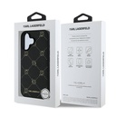 Apple iPhone 16 Uyumlu Kılıf Karl Lagerfeld Orjinal Lisanslı Magsafe Şarj Özellikli PU Deri Karl Heads Desenli Klasik Logolu Kapak - 7