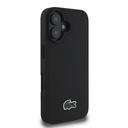 Apple iPhone 16 Uyumlu Kılıf Lacoste Orjinal Lisanslı PU Pike Desenli Arka Yüzey İkonik Timsah Dokuma Logolu Kapak - 13