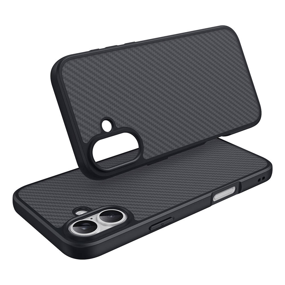 Apple iPhone 16 Uyumlu Kılıf Magsafe Şarj Özellikli Karbon Fiber Tasarımlı Zore Elnino Kapak - 2