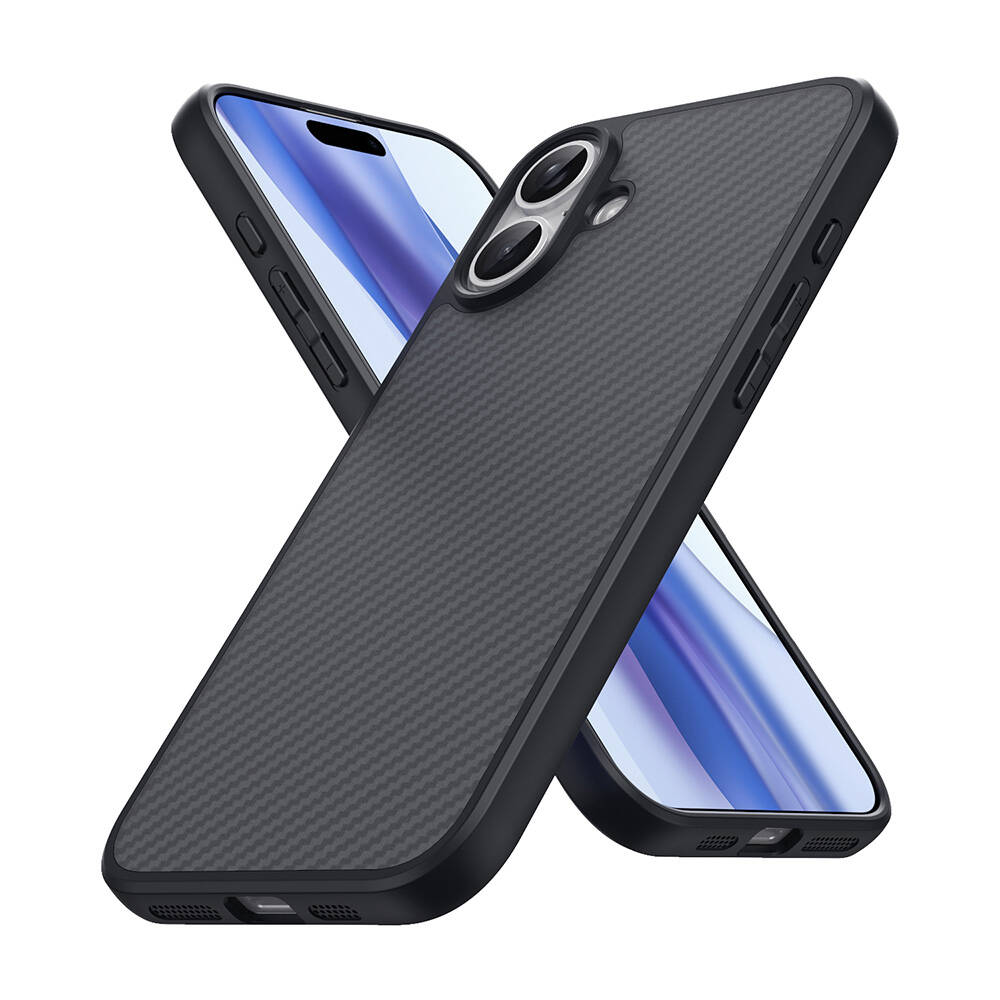Apple iPhone 16 Uyumlu Kılıf Magsafe Şarj Özellikli Karbon Fiber Tasarımlı Zore Elnino Kapak - 6