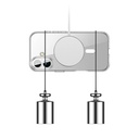 Apple iPhone 16 Plus Uyumlu Kılıf Magsafe Şarj Özellikli Transparan Sert PC Wlons Pita Kapak - 5