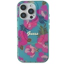 Apple iPhone 16 Pro Uyumlu Kılıf Guess Orjinal Lisanslı Magsafe Şarj Özellikli Flower Tone On Tone Ring Kapak - 2