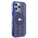 Apple iPhone 16 Pro Max Uyumlu Kılıf Lacoste Orjinal Lisanslı Magsafe Şarj Özellikli IML Baskılı Gümüş Timsah Logolu Monogram Kapak - 11