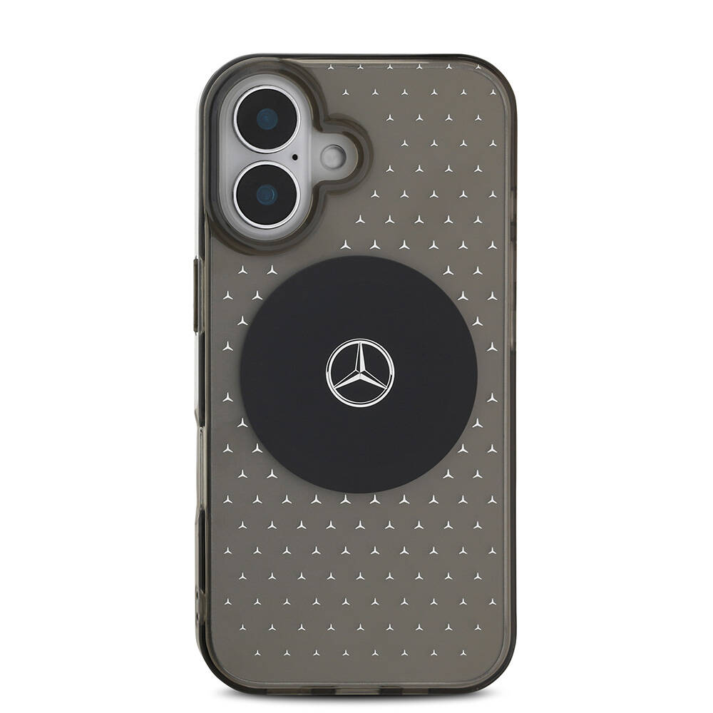 Apple iPhone 16 Plus Uyumlu Kılıf Mercedes Benz Orjinal Lisanslı Magsafe Şarj Özellikli Yıldız Desenli Transparan Kapak - 2