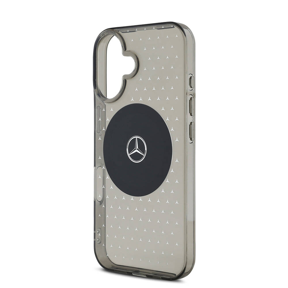 Apple iPhone 16 Plus Uyumlu Kılıf Mercedes Benz Orjinal Lisanslı Magsafe Şarj Özellikli Yıldız Desenli Transparan Kapak - 5
