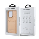 Apple iPhone 16 Pro Uyumlu Kılıf Karl Lagerfeld Orjinal Lisanslı KL Desenli Kartlıklı Monogram Kapak - 6