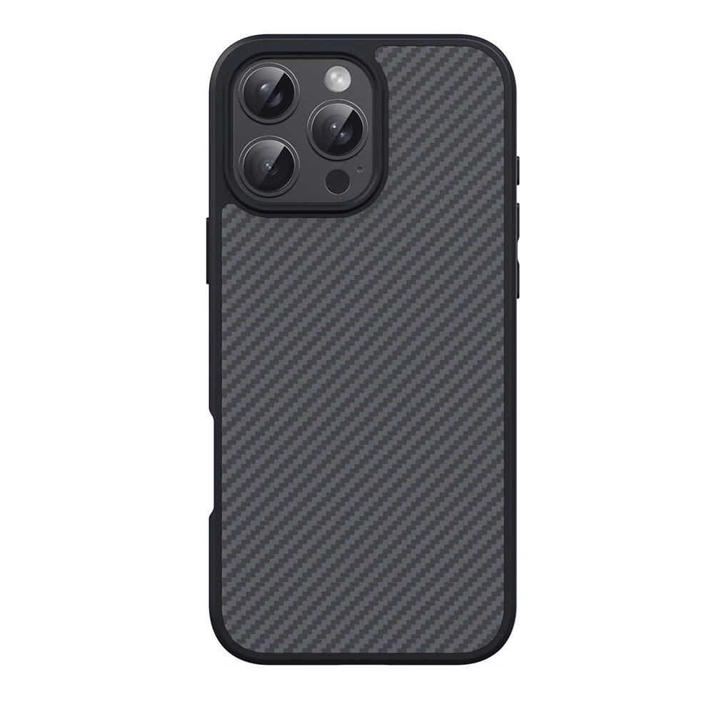 Apple iPhone 16 Pro Uyumlu Kılıf Magsafe Şarj Özellikli Karbon Fiber Tasarımlı Zore Elnino Kapak - 1