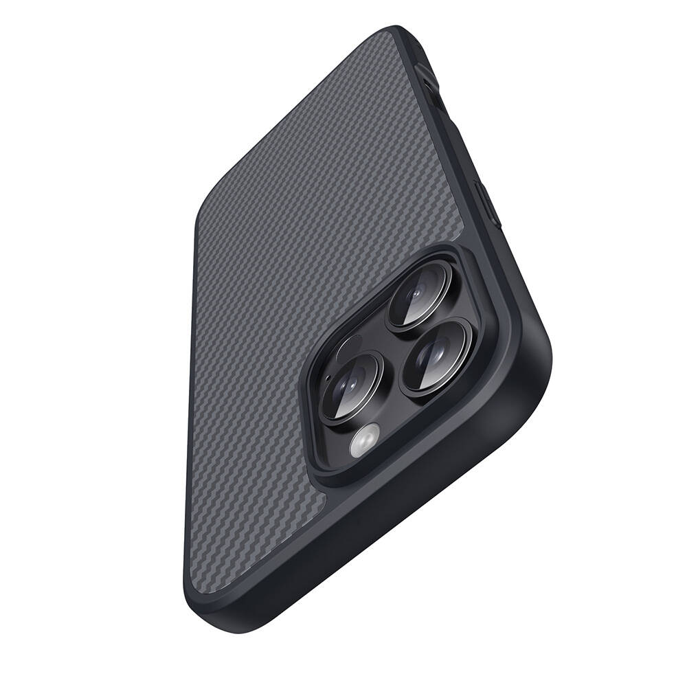 Apple iPhone 16 Pro Max Uyumlu Kılıf Magsafe Şarj Özellikli Karbon Fiber Tasarımlı Zore Elnino Kapak - 7