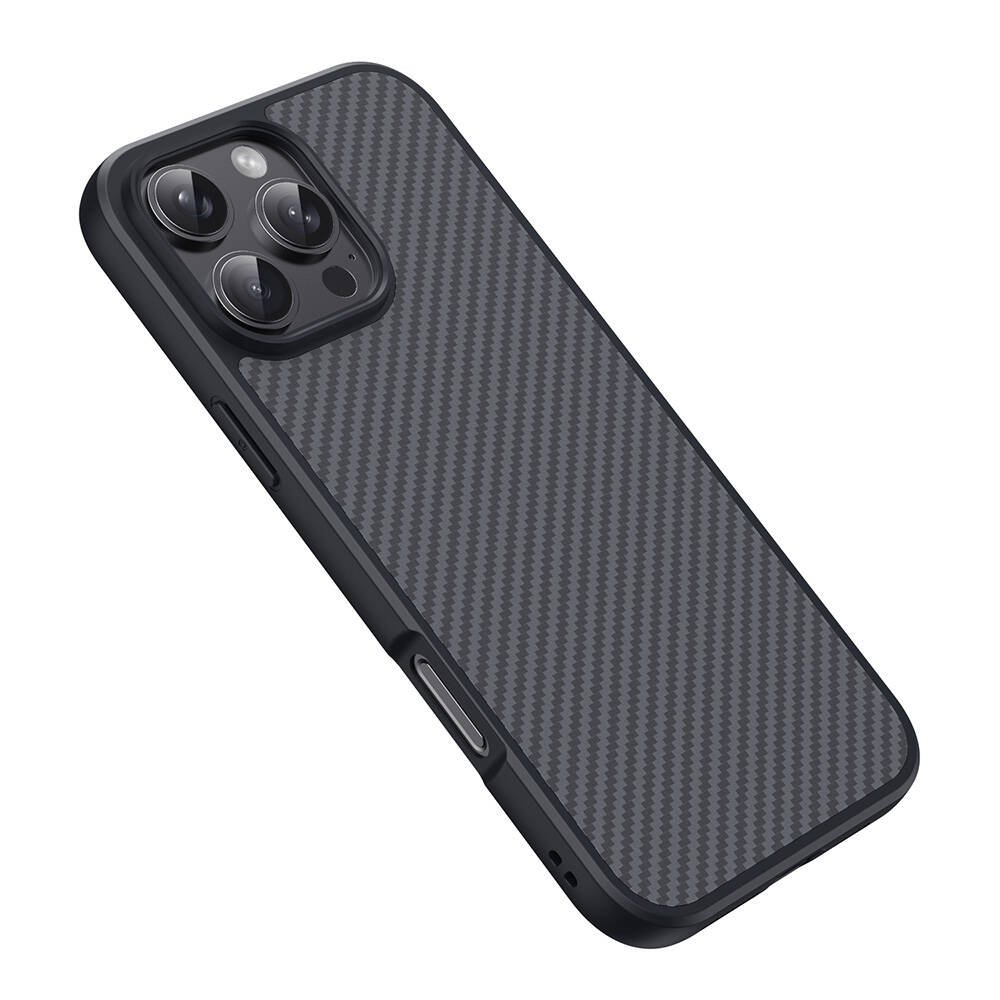 Apple iPhone 16 Pro Max Uyumlu Kılıf Magsafe Şarj Özellikli Karbon Fiber Tasarımlı Zore Elnino Kapak - 8