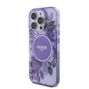 Apple iPhone 16 Pro Uyumlu Kılıf Guess Orjinal Lisanslı Magsafe Şarj Özellikli IML Baskılı Çiçek İnci Bileklikli Kapak - 1