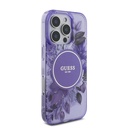 Apple iPhone 16 Pro Uyumlu Kılıf Guess Orjinal Lisanslı Magsafe Şarj Özellikli IML Baskılı Çiçek İnci Bileklikli Kapak - 4