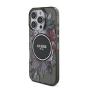 Apple iPhone 16 Pro Uyumlu Kılıf Guess Orjinal Lisanslı Magsafe Şarj Özellikli IML Baskılı Çiçek İnci Bileklikli Kapak - 10