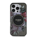 Apple iPhone 16 Pro Uyumlu Kılıf Guess Orjinal Lisanslı Magsafe Şarj Özellikli IML Baskılı Çiçek İnci Bileklikli Kapak - 12