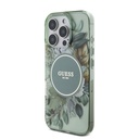 Apple iPhone 16 Pro Uyumlu Kılıf Guess Orjinal Lisanslı Magsafe Şarj Özellikli IML Baskılı Çiçek İnci Bileklikli Kapak - 23