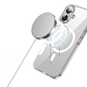 Apple iPhone 16 Uyumlu Kılıf Magsafe Şarj Özellikli Transparan Sert PC Wlons Pita Kapak - 6