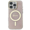 Apple iPhone 16 Pro Uyumlu Kılıf Guess Orjinal Lisanslı Magsafe Şarj Özellikli Yazı Logolu 4G Desenli Kapak - 2