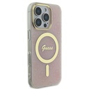 Apple iPhone 16 Pro Uyumlu Kılıf Guess Orjinal Lisanslı Magsafe Şarj Özellikli Yazı Logolu 4G Desenli Kapak - 3