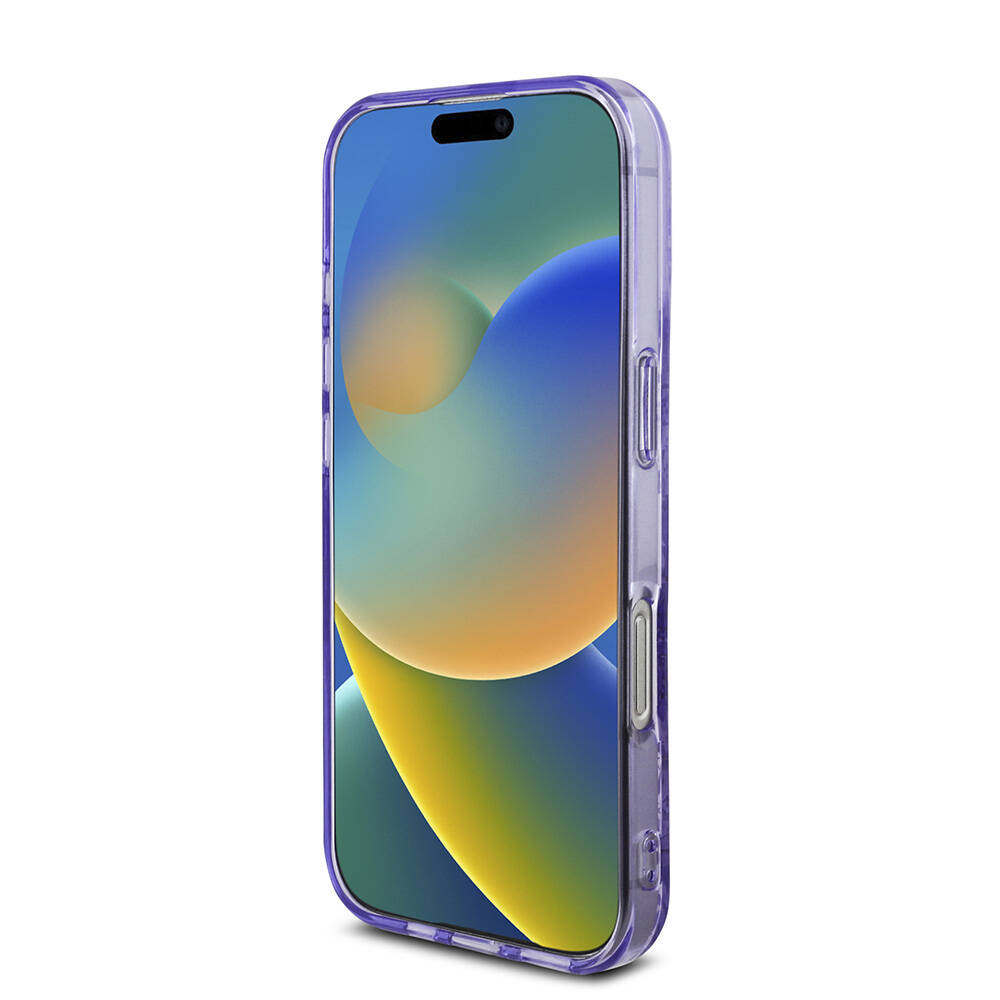 Apple iPhone 16 Pro Max Uyumlu Kılıf Guess Orjinal Lisanslı Magsafe Şarj Özellikli IML Baskılı Çiçek İnci Bileklikli Kapak - 15