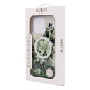 Apple iPhone 16 Pro Max Uyumlu Kılıf Guess Orjinal Lisanslı Magsafe Şarj Özellikli Sıvılı Simli Çiçek Desenli Kapak - 26