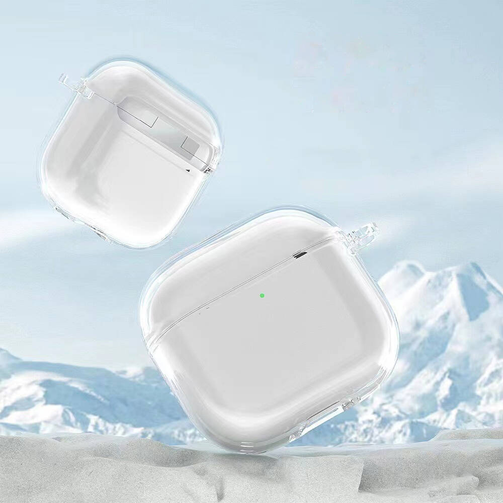 Apple Airpods Uyumlu 4 Kılıf Şeffaf Kristal Silikon Zore Airbag 14 Kılıf - 2