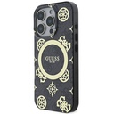 Apple iPhone 16 Pro Uyumlu Kılıf Guess Orjinal Lisanslı Magsafe Şarj Özellikli IML Peony ve 4G Desenli Klasik Logolu Kapak - 1