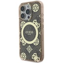 Apple iPhone 16 Pro Uyumlu Kılıf Guess Orjinal Lisanslı Magsafe Şarj Özellikli IML Peony ve 4G Desenli Klasik Logolu Kapak - 8