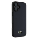 Apple iPhone 16 Plus Uyumlu Kılıf Lacoste Orjinal Lisanslı PU Pike Desenli Arka Yüzey İkonik Timsah Dokuma Logolu Kapak - 3