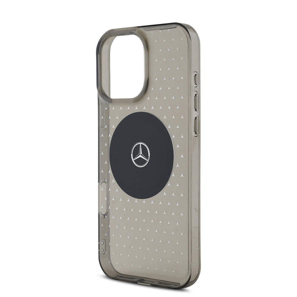 Apple iPhone 16 Pro Uyumlu Kılıf Mercedes Benz Orjinal Lisanslı Magsafe Şarj Özellikli Yıldız Desenli Transparan Kapak - 5