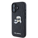 Apple iPhone 16 Uyumlu Kılıf Karl Lagerfeld Orjinal Lisanslı K&C Heads Monogram Pin Kapak - 1