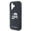 Apple iPhone 16 Uyumlu Kılıf Karl Lagerfeld Orjinal Lisanslı K&C Heads Monogram Pin Kapak - 5