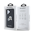 Apple iPhone 16 Uyumlu Kılıf Karl Lagerfeld Orjinal Lisanslı K&C Heads Monogram Pin Kapak - 7
