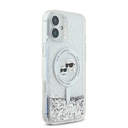 Apple iPhone 16 Plus Uyumlu Kılıf Karl Lagerfeld Orjinal Lisanslı Magsafe Şarj Özellikli Sıvılı Simli K&C Heads Kapak - 3
