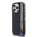 Apple iPhone 16 Pro Uyumlu Kılıf BMW Orjinal Lisanslı M Logolu Üç Renk Çizgili Motorsport Vertical Stripe Kapak - 1