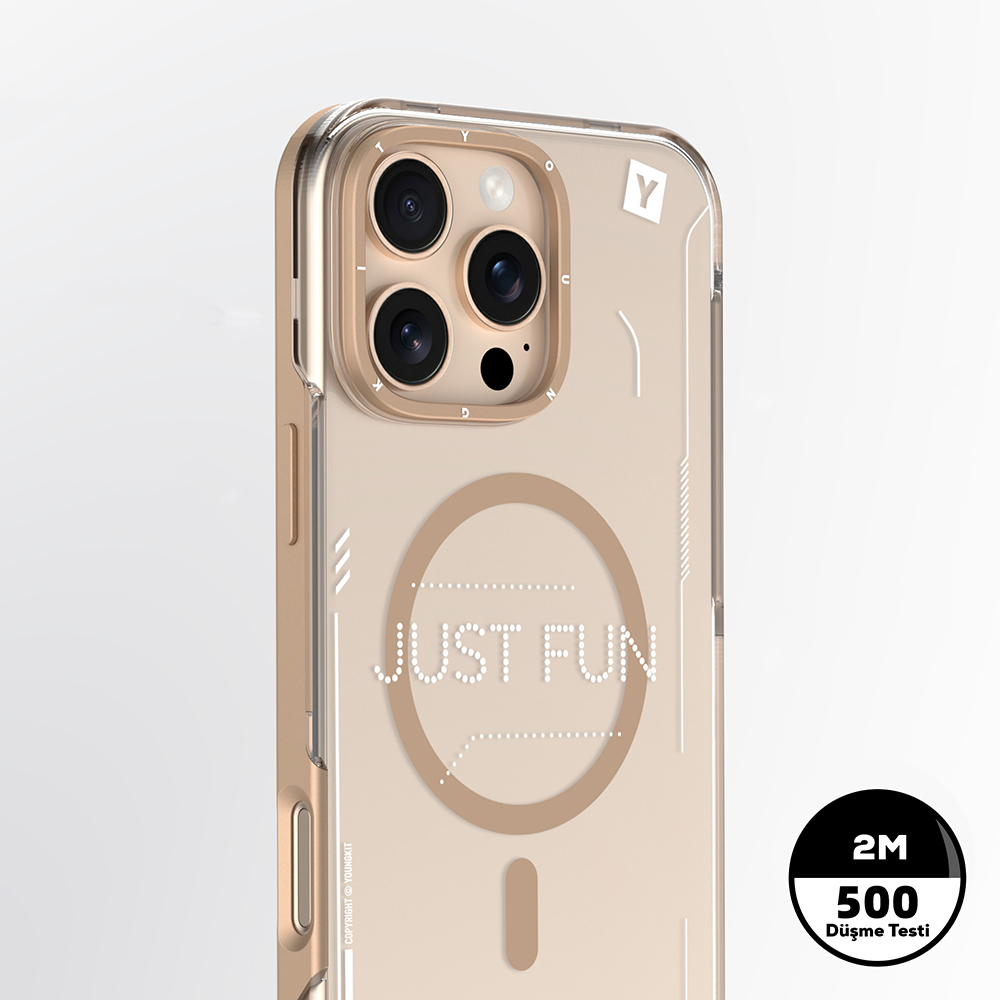 Apple iPhone 16 Pro Max Uyumlu Kılıf Magsafe Şarj Özellikli Çıkarılabilir Arka Yüzeyli Youngkit Mecha Kapak - 18