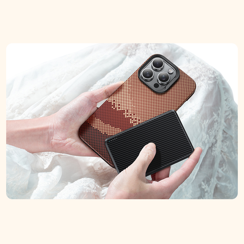 Apple iPhone 16 Pro Uyumlu Kılıf Magsafe Şarj Özellikli Benks GoldenTide ArmorAir 600D Kevlar Kapak - 10