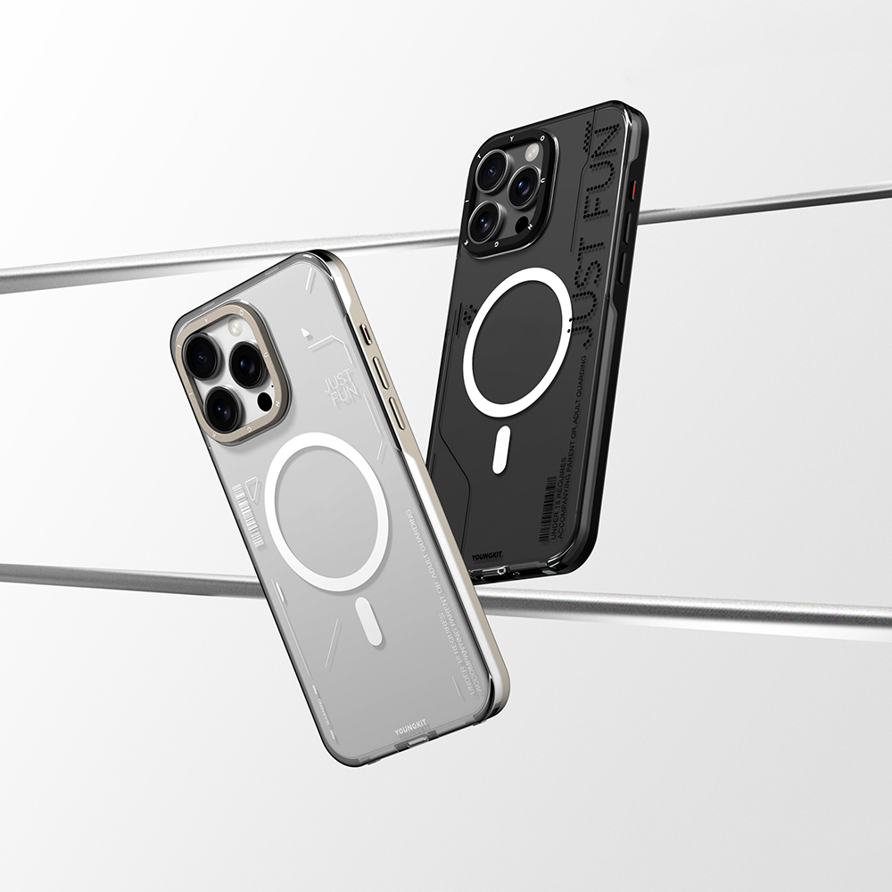 Apple iPhone 16 Pro Uyumlu Kılıf Magsafe Şarj Özellikli Çıkarılabilir Arka Yüzeyli Youngkit Mecha Kapak - 15