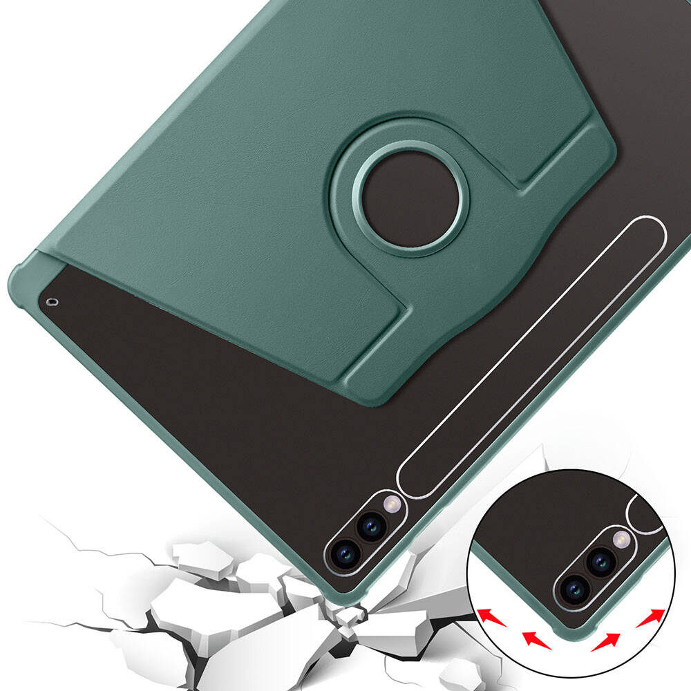 Galaxy Tab S10 Plus Kılıf Zore Termik Kalem Bölmeli Dönebilen Standlı Kılıf - 37