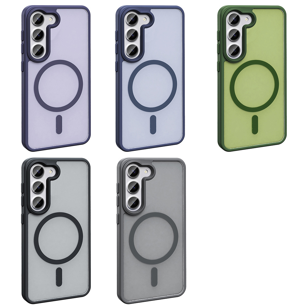 Samsung Galaxy S24 FE Uyumlu Kılıf Magsafe Şarj Özellikli Mat Arka Yüzey Zore Sio Kapak - 9